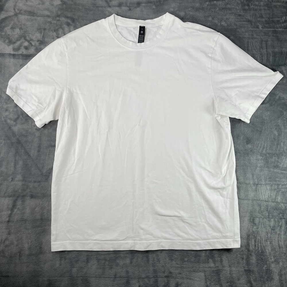 Lululemon Heavyweight Cotton Jersey Short Sleeve T-Shirt Mens XL White M3FBSS